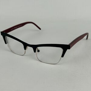 Roadster Anvifrieze Eyeglasses Women Black Red Plastic Round‎ Half Rim 48 23 140